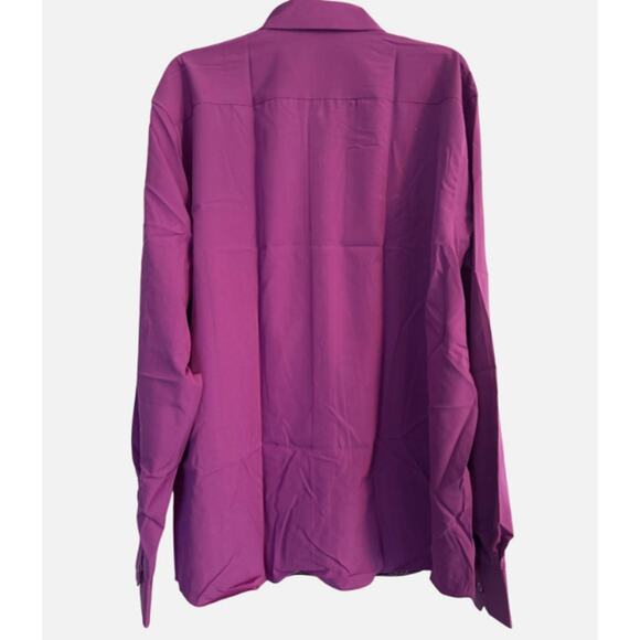 NWT DiBanGu Men's Party Shirt Purple Sparkly Long Sleeve 20% Silk Size Small - Picture 3 of 5